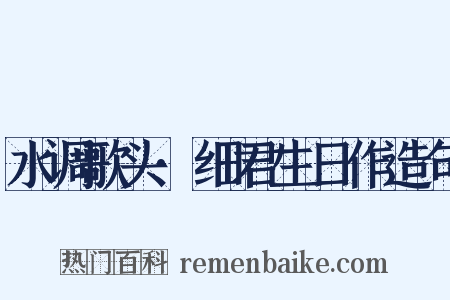 水调歌头·细君生日作造句是什么意思的图片